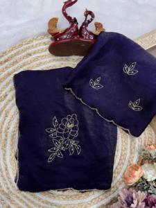 Exclusive Designer Look Soft Premium Space Silk <b>Saree</b> Traditional Elegant Stylish Fancy Latest Indian Modest Wedding Party - Product Image 5