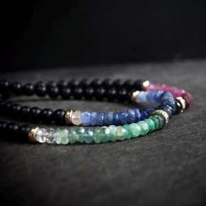 Pulsera de Tenis de Plata de Ley con Zafiros y Rubíes, con Cuentas de Circonio Bicolor, Elegante y Delicada, Accesorio de Lujo para Mujer - Product Image 4