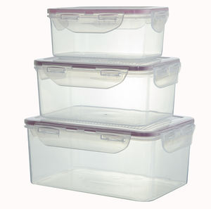 Ensemble 3 Lids-0.5L hermétiques en plastique Durable PP d'injection/1L/1.6L conteneurs de stockage de préparation de repas empilables cuisine stockage des aliments - Product Image 3