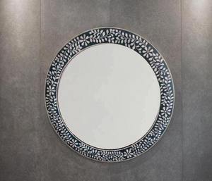 Fournisseur direct d'usine, cadre de miroir en incrustation d'os, design artisanal, miroir mural de grande taille, aspect mural, en provenance d'Inde - Product Image 4