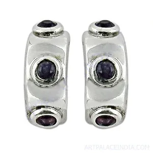 "925 <b>Silver</b> Rhodium-Plated <b>Huggie</b> Hoop <b>Earrings</b> for Women Trendy & Religious Style" - Product Image 2