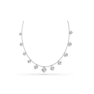 Eleve su aspecto diario con el collar cuádruple de línea fina con diamantes cultivados en laboratorio en un diseño moderno y limpio - Product Image 2