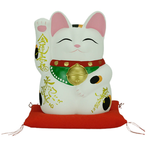 Đồ gốm Tokoname Mansuke Neko Fortune Mèo may mắn có chữ vàng - Product Image 1