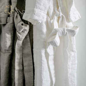 เสื้อคลุมอาบน้ำผ้าฝ้ายวาฟเฟิลเทอร์รี่100% 220ก. สำหรับทั้งหญิงและชายสำหรับใช้ในโรงแรมสปา - Product Image 3