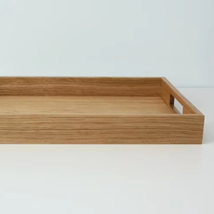 Plateau de service en bois poli de haute qualité, écologique, avec poignée, design moderne rond ou rectangulaire, personnalisable, vente en gros - Product Image 1