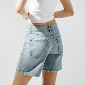 Pantalones cortos de mezclilla para mujer al por mayor, pantalones cortos de mezclilla para mujer, estilo callejero, ajustados, con dobladillo rasgado, talla XL, pantalones cortos sexis de verano - Product Image 2