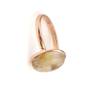 12x16mm Oval Natural Golden Rutilated Quartz Gemstone Diseño increíble Rose Gold 925 Anillo de plata esterlina para mujeres para fiestas - Product Image 6