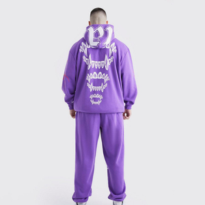 Custom Blank Casual Solid Men's Flare Tracksuit Two-Piece Set Lightweight Breathable Winter - Product Image 2
