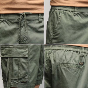Pantalones cortos Cargo de algodón de producto Premium para hombre, informales, con múltiples bolsillos, de secado rápido, transpirables, de talla grande, cintura media con logotipo 2026 - Product Image 6