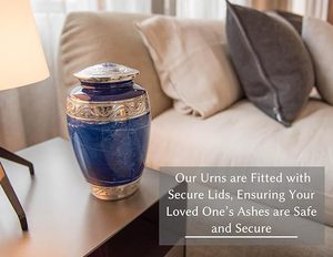 Handmade <b>Large</b> Adult Mosaic Aluminium Glass Cremation <b>Urn</b> Unique Funerals Supply With Individual Tiles Applied Burial - Product Image 6