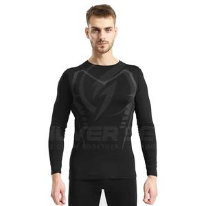Compresión informal para gimnasio para hombre, ropa deportiva de manga larga, transpirable, LICRA/poliéster, sublimado, entrenamiento, camisetas para correr - Product Image 1