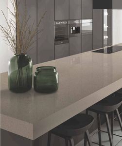 Meilleure Qualité Pierre de Quartz Polie Gris Pietra, Dalle de Comptoir, Placage, Moules, Plateau de Lavabo, Durable, Modèle 3D, Pierre d'Ingénierie - Product Image 2