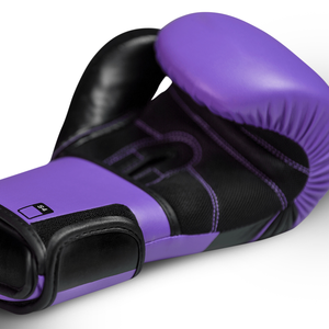 ถุงมือต่อยมวยสำหรับทุกเพศถุงมือต่อยมวยไทย MMA แบบมืออาชีพสีดำสีม่วงสำหรับชนะออกแบบได้ตามต้องการ - Product Image 2