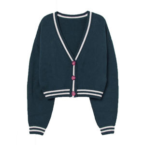 Men's Long Sleeves Classical Fashion Anti-Wrinkle <b>Cardigan</b> Custom <b>Chenille</b> Embroidered Front Loose Winter Sorority V-Neck Plus - Product Image 5