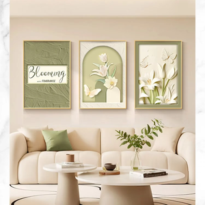 Art mural suspendu imprimé à l'aquarelle de paysage moderne haute définition pour le salon, la chambre à coucher, fond, protection de l'environnement en cristal - Product Image 1