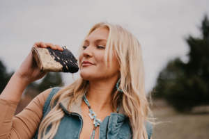 Cowhide Leather Flask Rustic Charm Handcrafted Cowhide Leather Flask for BBQ and Restaurant and Wine Purpose - Product Image 4