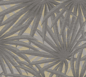 Rouleaux de papier peint botanique européen fabriqués en Allemagne, beige gris, non tissé, vinyle, structure textile, résistant à l'abrasion, hôtelier léger - Product Image 6