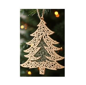 เครื่องประดับแขวนทำจากไม้คริสต์มาสคุณภาพระดับพรีเมี่ยมออกแบบมาสำหรับการตกแต่งภายในบ้านที่หรูหราและการเฉลิมฉลองวันหยุดที่มีสไตล์ - Product Image 1
