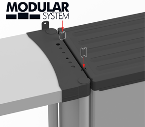 Supports de rangement muraux modulaires à quatre niveaux en plastique gris italien de haute qualité Durable Multifonctionnel Intérieur Extérieur - Product Image 5