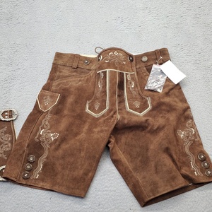 HAPPY HORSE - Pantalones de Cuero Bávaros de Diseño Personalizado para Hombre, de Piel de Vacuno y Ante, Cintura Media, Ligeros, Transpirables e Impermeables - Product Image 4