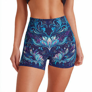 <b>Gym</b> Fitness Wear Shorts Women Elastic Waist Yoga Shorts <b>Ladies</b> 100% Polyester Exercise Yoga Shorts Women's - Product Image 6