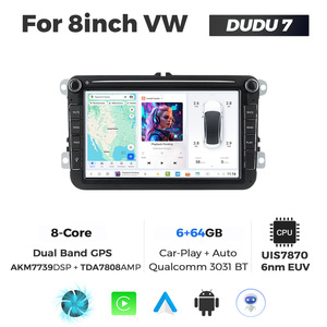 วิทยุติดรถยนต์ DUDUAUTO DUDU7 7870 ระบบแอนดรอยด์ หน้าจอสัมผัส 1280*720P สำหรับรถยนต์ VW ขนาด <span class=keywords><strong>8</strong></span> นิ้ว พร้อม Car Play และ Android Auto - Product Image 2