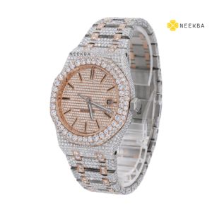 Handmade Signature Moissanite <b>Watch</b> - Sparkling Luxury <b>Watch</b>, India Made Hip Hop Iced Jewelry <b>Watch</b> that Passes <b>Diamond</b> Tester - Product Image 4