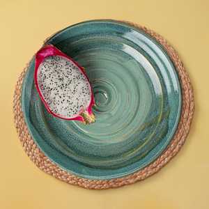 100% napperons ronds en jute naturel 13x13 pouces table à manger antidérapante lot de 2 pour les mariages - Product Image 5