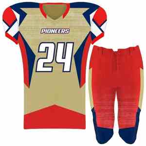 เครื่องแบบอเมริกันฟุตบอลคอวีผ้าโพลีเอสเตอร์100% พิมพ์ลายมาใหม่ล่าสุด - Product Image 5