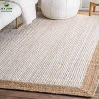 Tapis et carpettes 9x12 faits à la main et écologiques en jute pour chambre à coucher et salon