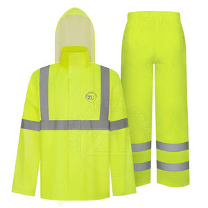 Vêtements de travail d'extérieur respirants, faible MOQ, nouveau design, sécurité, haute visibilité, réfléchissant, ANSI classe 1, LED clignotante, imperméable, logo, combinaison - Product Image 1
