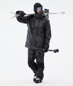 Combinaison de ski unisexe personnalisable, imperméable, avec fermeture éclair, respirante, veste à capuche pour snowboard, ensemble pantalon cargo - Product Image 1