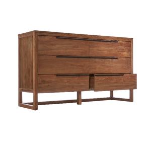 Mueble de Salón de Teca Sólida con Cajones de Almacenamiento, Diseño Moderno para Organizar Mesa y Cajones - Product Image 2