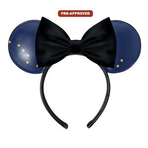 Custom Factory Order Headband-Made-to-Order Concept <b>Mouse</b> Ears with Pre-Approval Design State Flag of Alaska - Product Image 1