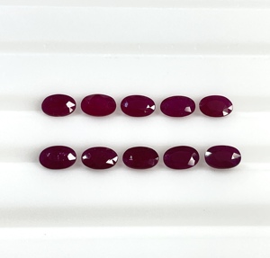 พลอยทับทิมแอฟริกันธรรมชาติทรงรีขนาด 6x4 มม. สีแดงเข้ม คุณภาพดี ราคาดีที่สุด สำหรับทำเครื่องประดับ - Product Image 2