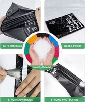 Pantone Schwarz Individuell Bedruckte 100% Biologisch Abbaubare Langlebige Poly-Kuriertasche Wasserdicht für Expressversand