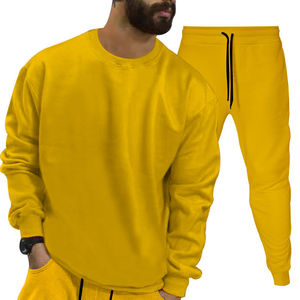 Tissu solide de haute qualité à la mode avec impression de logo personnalisé vêtements de sport pour hommes survêtement - Product Image 5