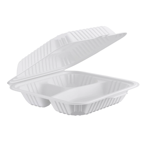 ProTakeOut [7.5 X 7.5 X 2.5 Pulgadas] Contenedores Blancos para Llevar Comida, 3 Compartimentos, Paquete de 150, Cierre Deslizante Central, Resistentes, Ecológicos, MFPP - Product Image 6