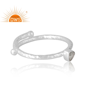 Anillo de piedras preciosas de Aguamarina Natural de Plata de Ley 925, joyería personalizada para mujer, regalo para ella - Product Image 4