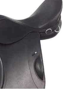 Selle de saut tout usage en cuir noir de qualité supérieure, jodhpur et culotte, équitation de luxe confortable pour le sport équestre en plein air - Product Image 2