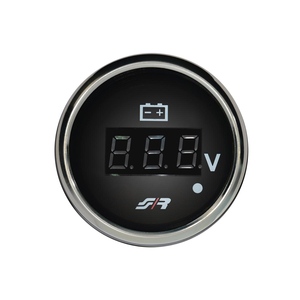 Voltmètre électrique à bordure chromée - Product Image 1