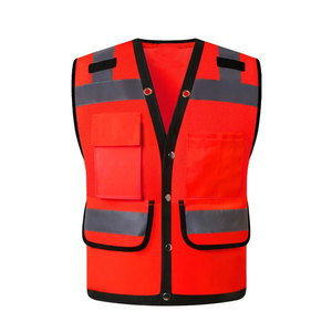 Acheter Construction de gilet de sécurité d'ingénieur avec logo Gilet de sécurité réfléchissant d'avertissement de bande d'argent haute visibilité - Product Image 6