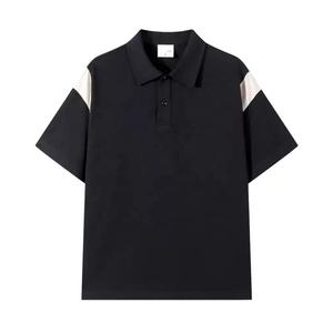 Polo de manga corta de verano para hombre, Camiseta de tejido de punto de algodón y poliéster, transpirable y con patrón sólido - Product Image 2