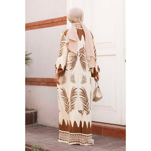 Robe hijab en viscose à motifs Melike Tan - Product Image 3