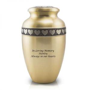 Nueva urna de cremación de alta calidad en tono latón de Color bronce para cenizas humanas, urna de cremación de bajo precio de Metal, urnas de cremación modernas calientes - Product Image 3