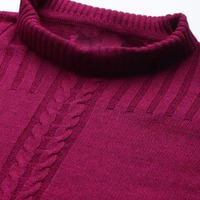 Suéter de Punto para Mujer, Mezcla de Lana, Cuello Redondo, Manga Larga, Suave y Cálido, Otoñal, Casual, con Patrón Geométrico Personalizado