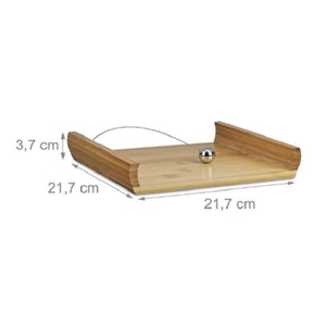 Restaurant Table Napkin Holder in Round Solid Wood Trending Design Stylish and Durable Tissue Stand Made - Product Image 3