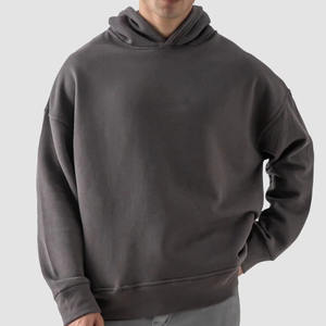 Sudadera con Capucha Extra Grande para Hombre, Sudadera con Capucha de Primera Calidad con Logotipo Personalizado Estampado, Color Sólido, Mezcla de Algodón, 2026 - Product Image 3