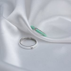 Unique CZ Zircon Pierre Élégant À La Mode Blanc Couleur Émail Anneau Populaire En Gros 925 Bijoux En Argent Sterling - Product Image 2