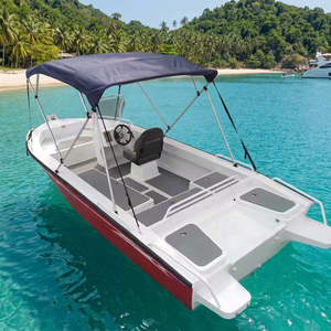 Bateau de pêche en aluminium soudé de 4,88 m (16 pieds) à coque en V profond, haute stabilité, avec moteur hors-bord pour pêcheurs professionnels, utilisation en rivière et en <span class=keywords><strong>mer</strong></span> - Product Image 2
